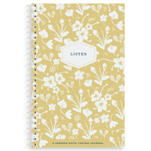Load image into Gallery viewer, Listen Sermon Notebook, Marigold Floral
