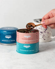 Load image into Gallery viewer, Herbal Tea Trio Tin &amp; Spoon - Organic, Fair-Trade Tea Gift
