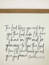 Load image into Gallery viewer, The Lord Bless You-Light Brown Frame 12x12
